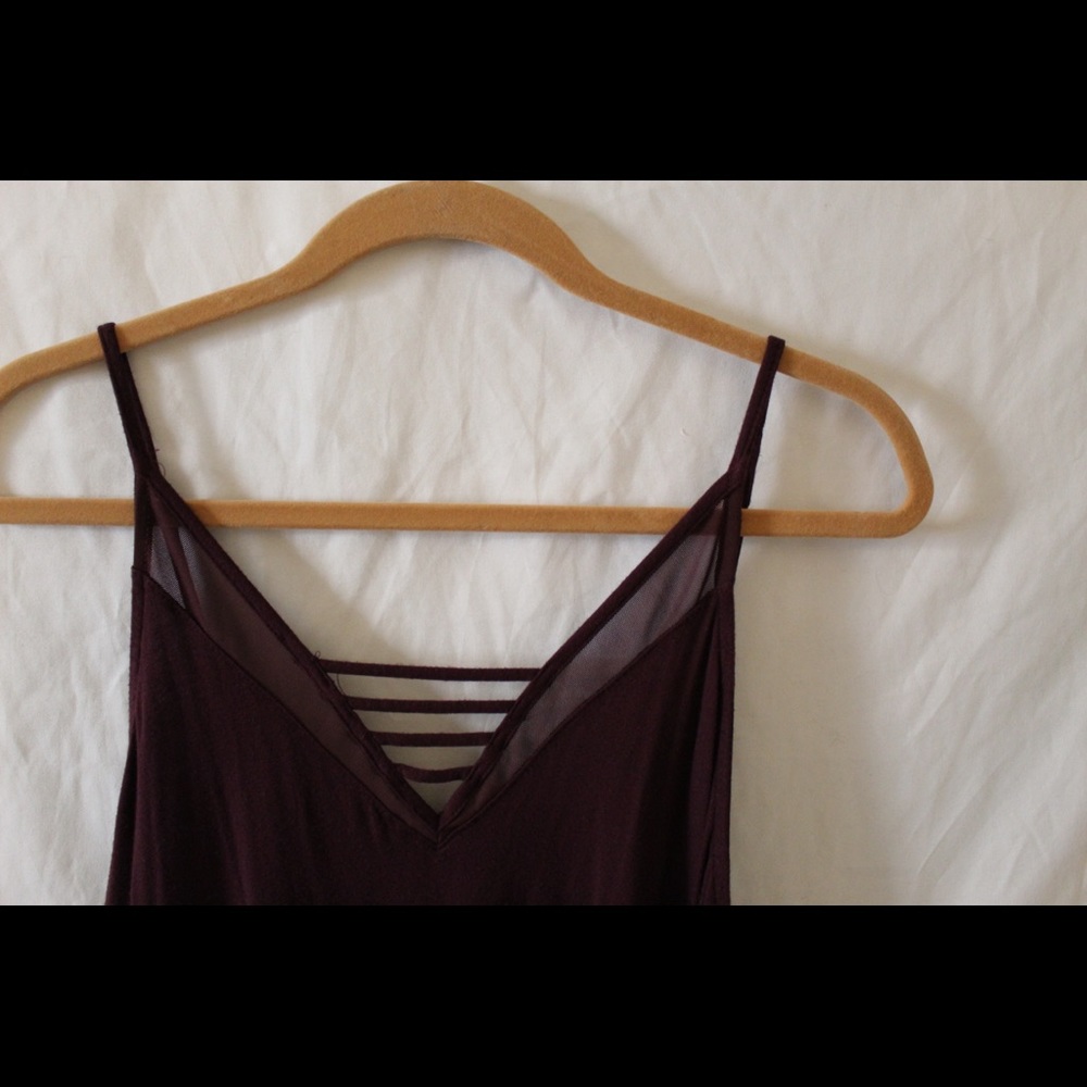 Purple sheer tank top